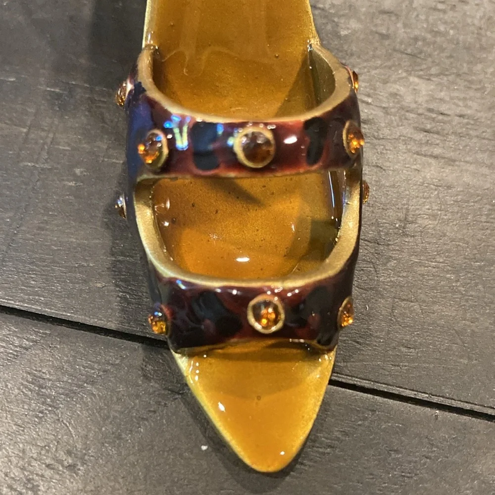 Shoe Christmas Ornament by Bombay - Daphne Leopard Open Toe - Picture 8 of 9
